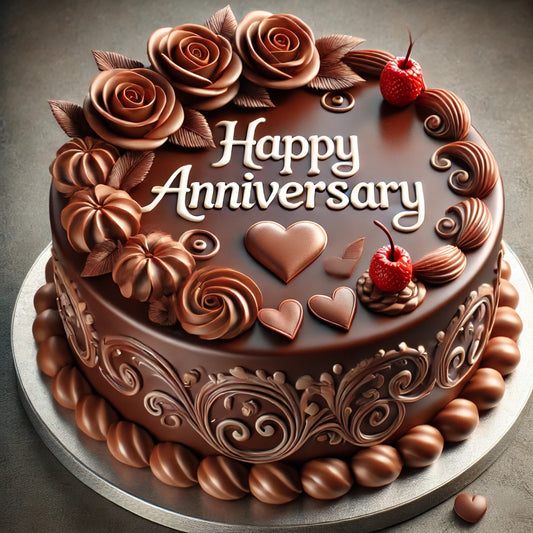 আভিজাত্যপূর্ণ চকলেট বার্ষিকী কেক -Luxurious Chocolate Anniversary Cake