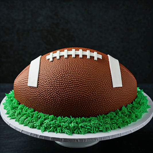 একটি ফুটবল আকৃতির কেক-A football-shaped cake