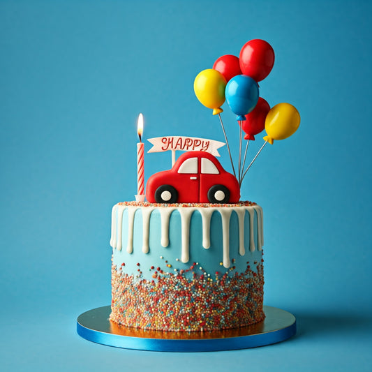 একটি ফোনড্যান্ট গাড়ি কেক-A Fondant Car Cake