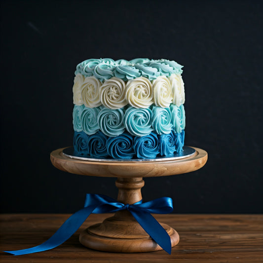 একটি নীল ওম্ব্রে কেক-A Blue Ombre Cake